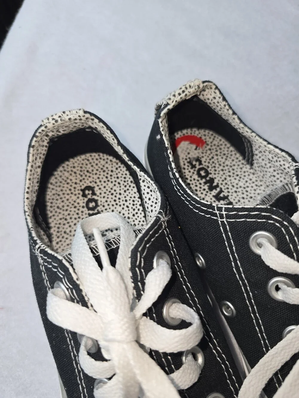 Converse Chuck Taylor All Star Double Tongue Low Top Sneakers Black Womens 6
